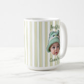 Custom Photo With Stripes Pattern Mug For Dad コーヒーマグカップ (正面右)