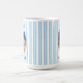 Custom Photo With Stripes Pattern Mug For Dad コーヒーマグカップ (中央)