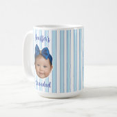 Custom Photo With Stripes Pattern Mug For Dad コーヒーマグカップ (正面左)