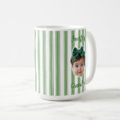 Custom Photo With Stripes Pattern Mug For Dad コーヒーマグカップ (正面右)