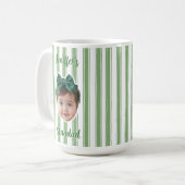 Custom Photo With Stripes Pattern Mug For Dad コーヒーマグカップ (正面左)
