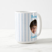 Custom Photo With Stripes Pattern Mug For Dad コーヒーマグカップ (正面右)