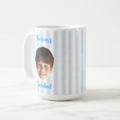 Custom Photo With Stripes Pattern Mug For Dad コーヒーマグカップ (正面左)