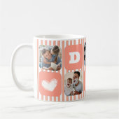 Custom Photo with Stripes pattern Mug for Dad  コーヒーマグカップ (左)