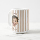 Custom Photo With Stripes Pattern Mug For Dad コーヒーマグカップ (正面左)