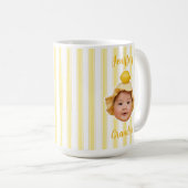 Custom Photo With Stripes Pattern Mug For Dad コーヒーマグカップ (正面右)