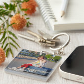 Custom Photo with Text Personalized Keychain キーホルダー (正面右)