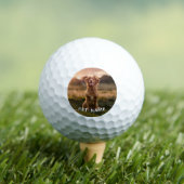 Custom Photo With Your Pet Dog Name Picture On ゴルフボール (インサイチュ 木)
