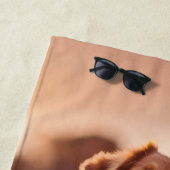 Custom Photo With Your Pet Dog Name Picture On ビーチタオル (インサイチュ)