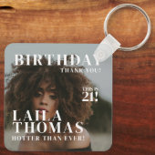 Custom Photos Birthday Party Magazine Cover キーホルダー (裏面)