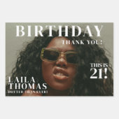 Custom Photos Birthday Party Magazine Cover ラッピングペーパーシート (正面)