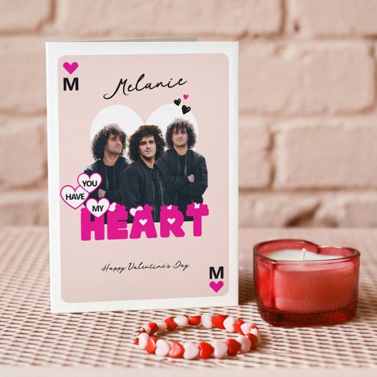 Custom Photos Boyfriend to Girlfriend Valentine カード