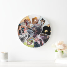 Custom Photos Collage Clock | Gift for Christmas