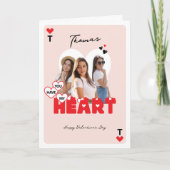 Custom Photos Girlfriend to Boyfriend Valentine カード (正面)