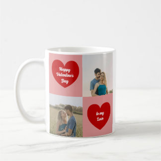 Custom Photos Hearts Graphic Valentine's Day コーヒーマグカップ