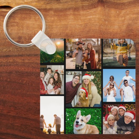 Custom Photos Keychains, Double Sided 9 Photos   キーホルダー (正面)