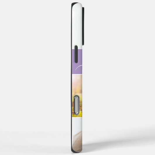 Custom Photos Memories Love Script purple  Case-Mate iPhoneケース (裏面 / 右)