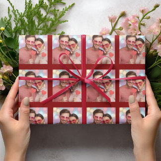 Custom Photos Valentine's Day Wrapping Paper ラッピングペーパー