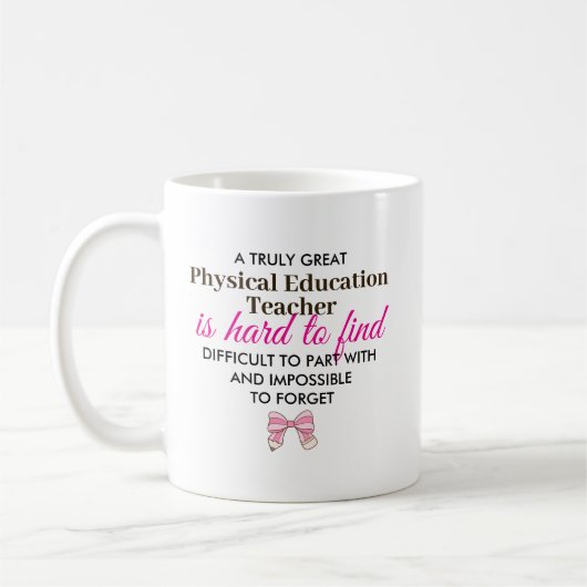 Custom Physical Education Teacher Appreciation  コーヒーマグカップ (左)
