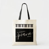 Custom Piano Keyboard Personalized Music Tote Bag トートバッグ (正面)