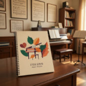Custom Piano Music Lessons Spiral Notebook ノートブック