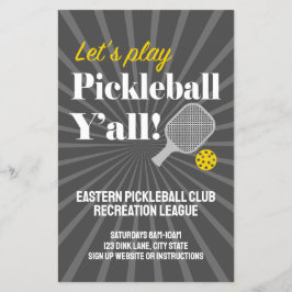 Custom Pickleball Flyers Team Club Event Group チラシ