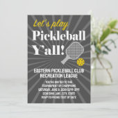 Custom Pickleball Invitations Tournament Team Club 招待状 (スタンド正面)