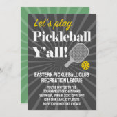 Custom Pickleball Invitations Tournament Team Club 招待状 (正面/裏面)
