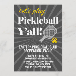 Custom Pickleball Invitations Tournament Team Club 招待状