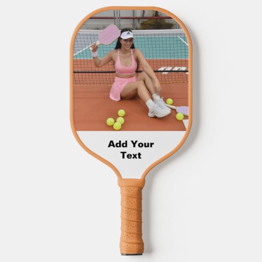 Custom Pickleball Paddle with Photo & Text ピックルボールラケット (正面)