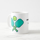 Custom Pickleball Player Coffee Mug コーヒーマグカップ (正面左)