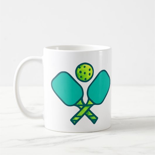 Custom Pickleball Player Coffee Mug コーヒーマグカップ (左)
