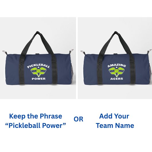 Custom Pickleball Team ダッフルバッグ