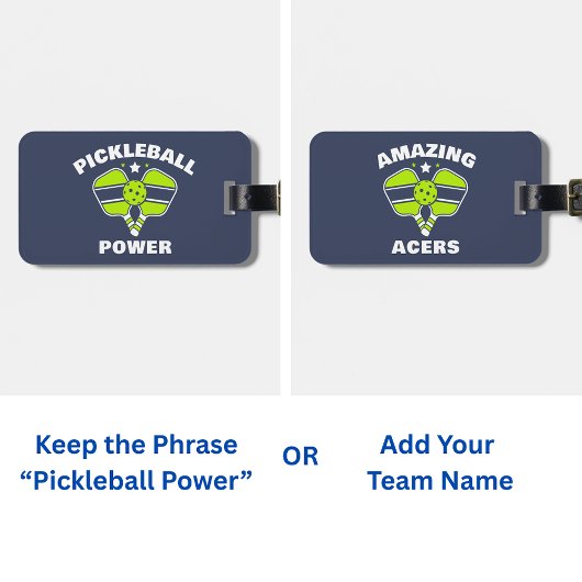 Custom Pickleball Team ラゲッジタグ