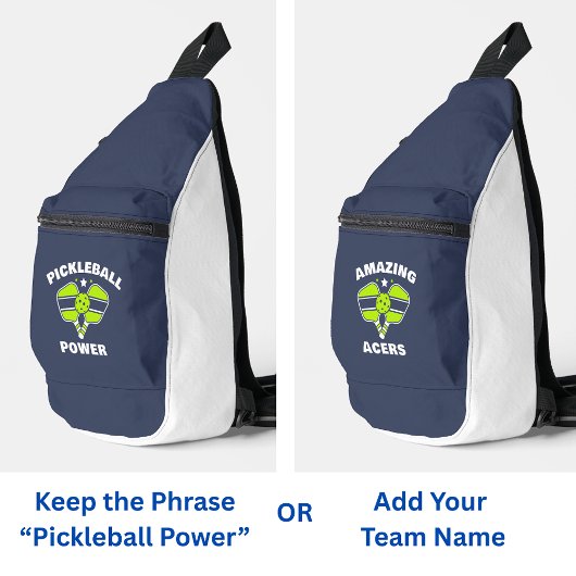 Custom Pickleball Team Name スリングバッグ