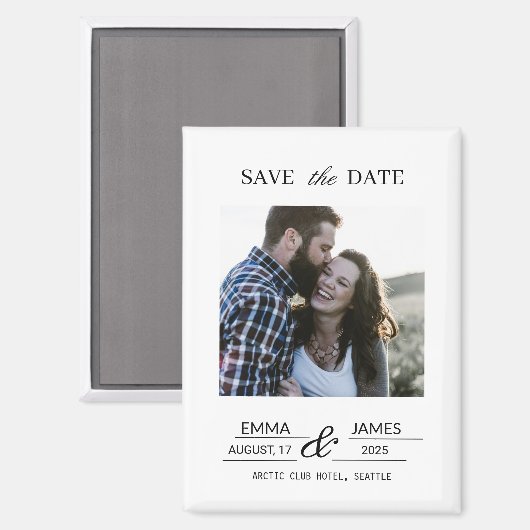 Custom picture Fridge Save the Date magnet マグネット (正面/裏面)