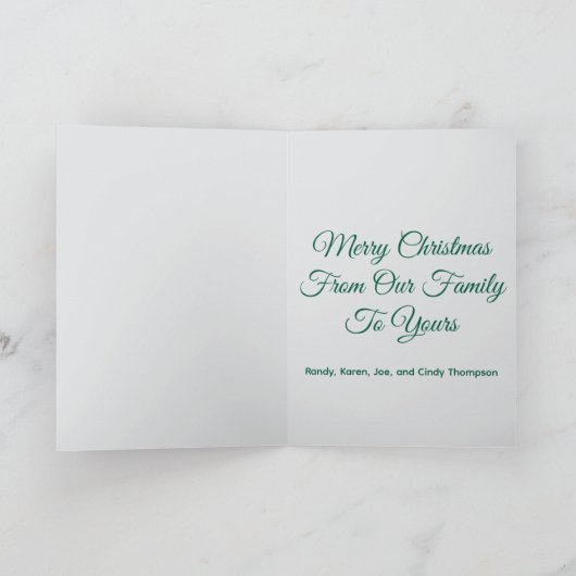 Custom Picture Old Fashioned Christmas カード (内部)