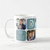 Custom Picture Photo Collage for Dad Gift Green コーヒーマグカップ (左)