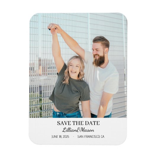 Custom Picture Save the Date fridge magnet マグネット (縦)