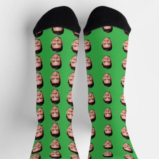 Custom Picture Socks, Personalized Face Gift  ソックス (上部)
