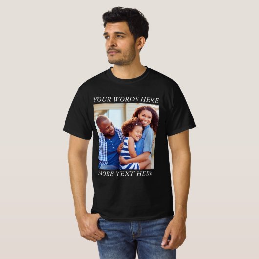 Custom Picture T-Shirt with Editable Text Tシャツ (正面フル)