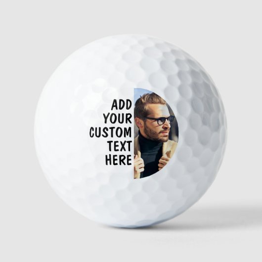 Custom Picture With Text Golf Balls ゴルフボール (正面)