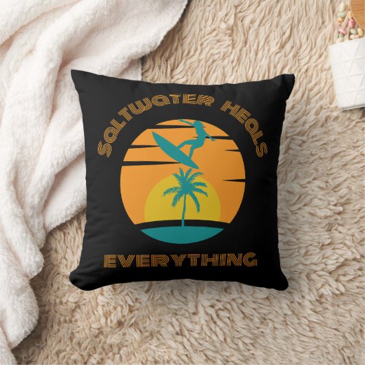 custom pillow for surf lover クッション (ブランケット)