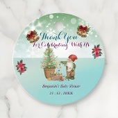 Custom Pine Star Baby Shower フェイバータグ