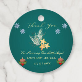 Custom Pine Star Baby Shower Favor Tags フェイバータグ