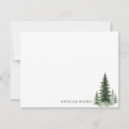 Custom Pine Tree Note Card ノートカード (正面)