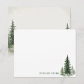 Custom Pine Tree Note Card ノートカード (正面/裏面)