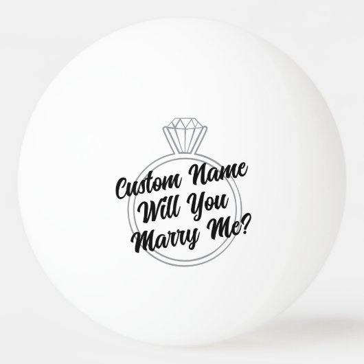 Custom Ping Pong Ball Proposal Engagement Gift 卓球ボール (正面)