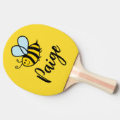 Custom ping pong paddle with cute honey bee logo 卓球ラケット (横)