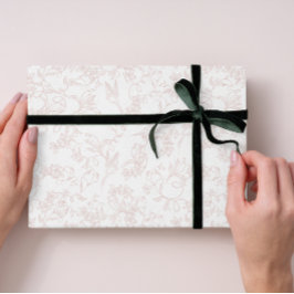 custom Pink Allure Blush Feminine Pattern ラッピングペーパー